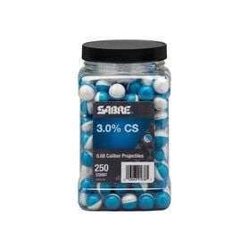SABRE 3.0% CS 0.68 Caliber Projectile comes in a case of 250